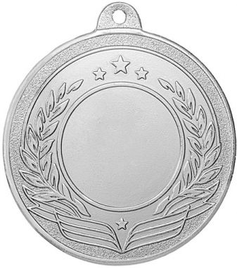 Медаль №2432 (Диаметр 50 мм, металл, цвет серебро. Место для вставок: лицевая диаметр 25 мм, обратная сторона диаметр 45 мм)