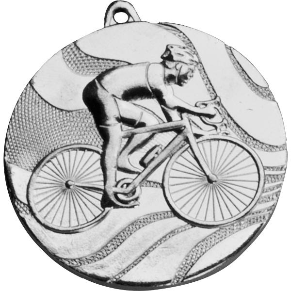 Медаль №95 (Велоспорт, диаметр 50 мм, металл, цвет серебро. Место для вставок: обратная сторона диаметр 45 мм)