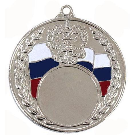 Медаль №2433 (Диаметр 70 мм, металл, цвет серебро. Место для вставок: обратная сторона диаметр 65 мм)