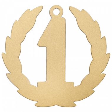 Медаль №3638 (1 место, диаметр 55 мм, металл, цвет золото)