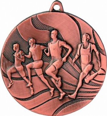 Медаль №84 (Легкая атлетика, диаметр 50 мм, металл, цвет бронза. Место для вставок: обратная сторона диаметр 45 мм)