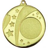 Медаль №141 (Диаметр 50 мм, металл, цвет золото. Место для вставок: лицевая диаметр 25 мм, обратная сторона диаметр 46 мм)