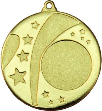 Медаль №141 (Диаметр 50 мм, металл, цвет золото. Место для вставок: лицевая диаметр 25 мм, обратная сторона диаметр 46 мм)