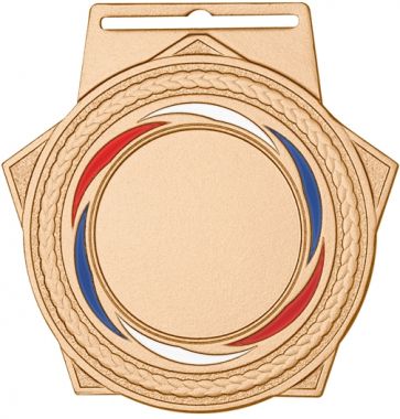Медаль №2371 (Размер 55x50 мм, металл, цвет бронза)