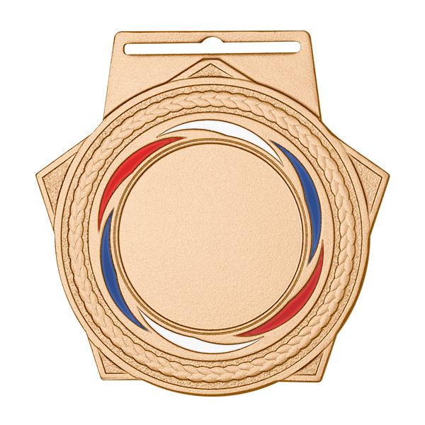Медаль №2371 (Размер 55x50 мм, металл, цвет бронза)
