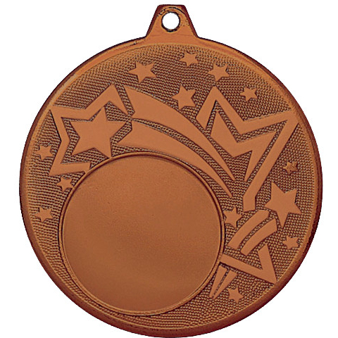 Медаль №1274 (Звезда, диаметр 45 мм, металл, цвет бронза. Место для вставок: лицевая диаметр 25 мм, обратная сторона диаметр 40 мм)
