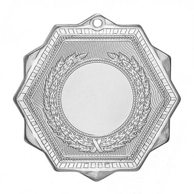 Медаль №2249 (Диаметр 60 мм, металл, цвет серебро. Место для вставок: лицевая диаметр 25 мм, обратная сторона диаметр 50 мм)