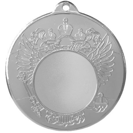Медаль №188 (Диаметр 50 мм, металл, цвет серебро. Место для вставок: лицевая диаметр 25 мм, обратная сторона диаметр 45 мм)