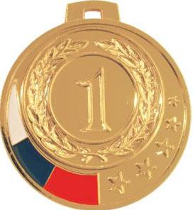 Медаль №164 (1 место, диаметр 50 мм, металл, цвет золото)