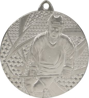 Медаль №171 (Хоккей, диаметр 50 мм, металл, цвет серебро. Место для вставок: обратная сторона диаметр 45 мм)