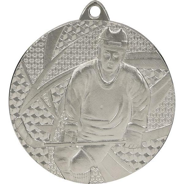 Медаль №171 (Хоккей, диаметр 50 мм, металл, цвет серебро. Место для вставок: обратная сторона диаметр 45 мм)