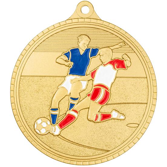 Медаль №1840 (Футбол, диаметр 55 мм, металл, цвет золото. Место для вставок: обратная сторона диаметр 40 мм)