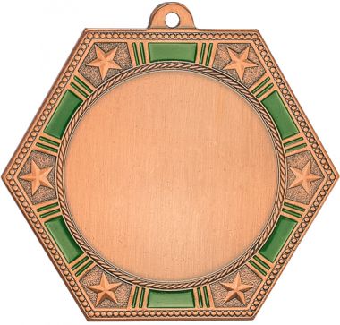 Медаль №2274 (Диаметр 80 мм, металл, цвет бронза. Место для вставок: лицевая диаметр 50 мм, обратная сторона диаметр 60 мм)