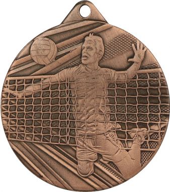 Медаль №946 (Волейбол, диаметр 50 мм, металл, цвет бронза. Место для вставок: обратная сторона диаметр 45 мм)