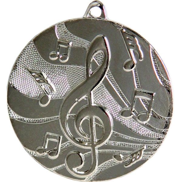 Медаль №103 (Музыка, диаметр 50 мм, металл, цвет серебро. Место для вставок: обратная сторона диаметр 46 мм)