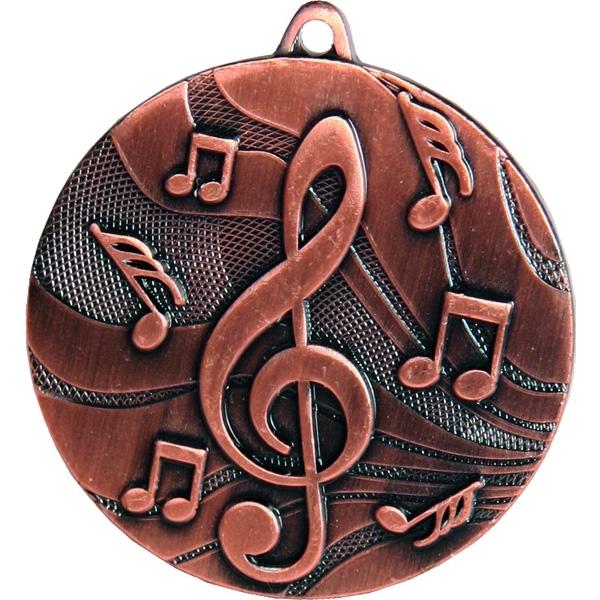 Медаль №103 (Музыка, диаметр 50 мм, металл, цвет бронза. Место для вставок: обратная сторона диаметр 46 мм)