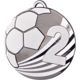 Медаль №128 (Футбол, диаметр 50 мм, металл, цвет серебро. Место для вставок: обратная сторона диаметр 46 мм)