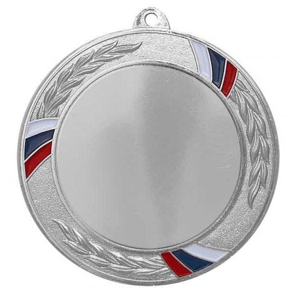 Медаль №1285 (Диаметр 70 мм, металл, цвет серебро. Место для вставок: лицевая диаметр 50 мм, обратная сторона диаметр 60 мм)