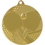 Медаль №172 (Настольный теннис, диаметр 50 мм, металл, цвет золото. Место для вставок: обратная сторона диаметр 45 мм)