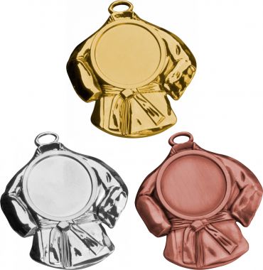 Комплект из трёх медалей MN101 (Каратэ, размер 58x50 мм)