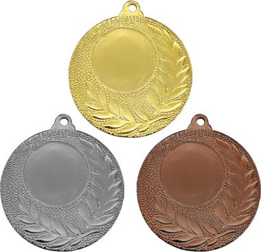 Комплект из трёх медалей №1039 (Диаметр 50 мм, металл. Место для вставок: лицевая диаметр 25 мм, обратная сторона диаметр 44 мм)