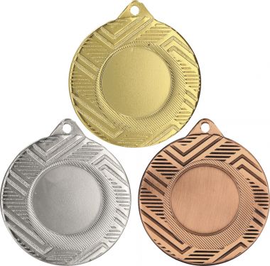 Комплект из трёх медалей №1060 (Диаметр 50 мм, металл. Место для вставок: лицевая диаметр 25 мм, обратная сторона диаметр 45 мм)