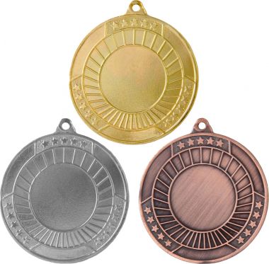 Комплект из трёх медалей №132 (Диаметр 50 мм, металл. Место для вставок: лицевая диаметр 25 мм, обратная сторона диаметр 46 мм)