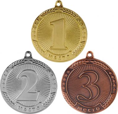 Комплект из трёх медалей №138 (1, 2, 3 место, диаметр 45 мм, металл. Место для вставок: обратная сторона диаметр 41 мм)