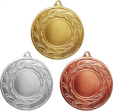 Комплект из трёх медалей №148 (Диаметр 50 мм, металл. Место для вставок: лицевая диаметр 25 мм, обратная сторона размер по шаблону)