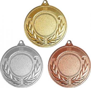 Комплект из трёх медалей №149 (Диаметр 50 мм, металл. Место для вставок: лицевая диаметр 25 мм, обратная сторона диаметр 47 мм)