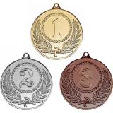 Комплект из трёх медалей №152 (1, 2, 3 место, диаметр 50 мм, металл. Место для вставок: обратная сторона размер по шаблону)