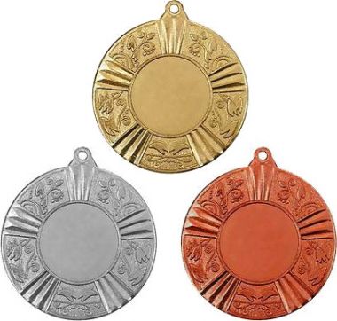 Комплект из трёх медалей №153 (Диаметр 50 мм, металл. Место для вставок: лицевая диаметр 25 мм, обратная сторона диаметр 47 мм)