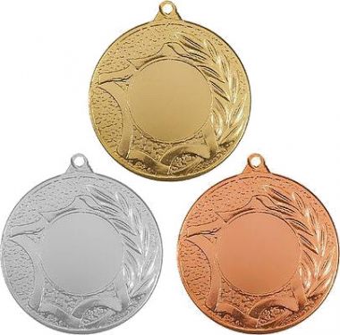 Комплект из трёх медалей №157 (Диаметр 50 мм, металл. Место для вставок: лицевая диаметр 25 мм, обратная сторона размер по шаблону)