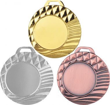 Комплект из трёх медалей №16 (Диаметр 40 мм, металл. Место для вставок: лицевая диаметр 25 мм, обратная сторона диаметр 36 мм)