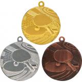 Комплект из трёх медалей №168 (Настольный теннис, диаметр 40 мм, металл. Место для вставок: обратная сторона диаметр 35 мм)