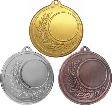 Комплект из трёх медалей №1718 (Диаметр 50 мм, металл. Место для вставок: лицевая диаметр 25 мм, обратная сторона диаметр 45 мм)