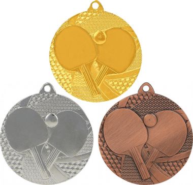 Комплект из трёх медалей MN172 (Теннис настольный, диаметр 50 мм)