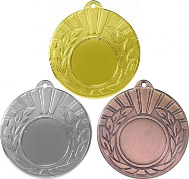 Комплект из трёх медалей №179 (Диаметр 50 мм, металл. Место для вставок: лицевая диаметр 25 мм, обратная сторона диаметр 45 мм)