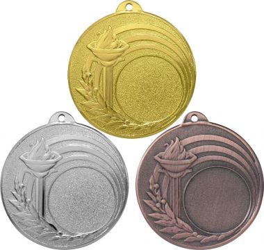 Комплект из трёх медалей №184 (Диаметр 50 мм, металл. Место для вставок: лицевая диаметр 25 мм, обратная сторона диаметр 45 мм)