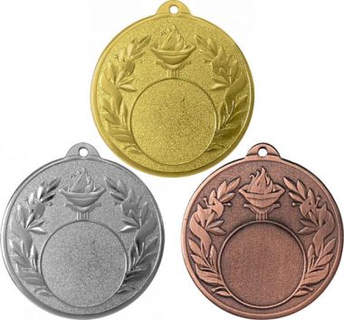 Комплект из трёх медалей №186 (Диаметр 50 мм, металл. Место для вставок: лицевая диаметр 25 мм, обратная сторона диаметр 45 мм)