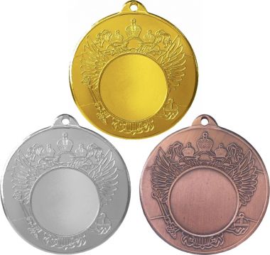 Комплект из трёх медалей №188 (Диаметр 50 мм, металл. Место для вставок: лицевая диаметр 25 мм, обратная сторона диаметр 45 мм)