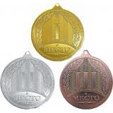 Комплект из трёх медалей №204 (1, 2, 3 место, диаметр 50 мм, металл. Место для вставок: обратная сторона диаметр 45 мм)