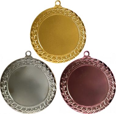 Комплект из трёх медалей №22 (Диаметр 70 мм, металл. Место для вставок: лицевая диаметр 50 мм, обратная сторона диаметр 65 мм)