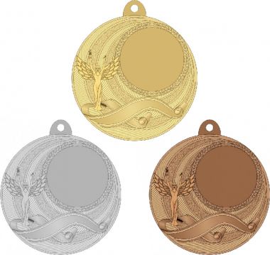 Комплект из трёх медалей №2227 (Оскар / Ника, диаметр 50 мм, металл. Место для вставок: лицевая диаметр 25 мм, обратная сторона диаметр 45 мм)