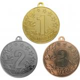 Комплект из трёх медалей №2348 (1, 2, 3 место, диаметр 50 мм, металл. Место для вставок: обратная сторона диаметр 45 мм)