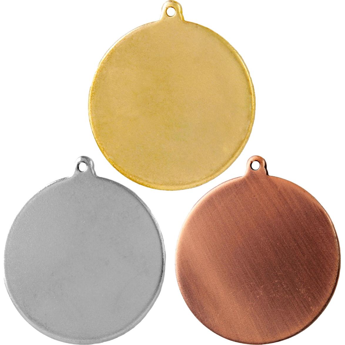 Комплект из трёх медалей №2381 (Диаметр 50 мм, металл. Место для вставок: обратная сторона размер по шаблону)