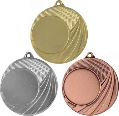 Комплект из трёх медалей №24 (Диаметр 40 мм, металл. Место для вставок: лицевая диаметр 25 мм, обратная сторона диаметр 36 мм)