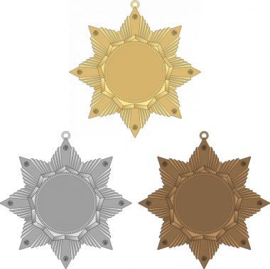 Комплект из трёх медалей MN2464 (Размер 60x60 мм)