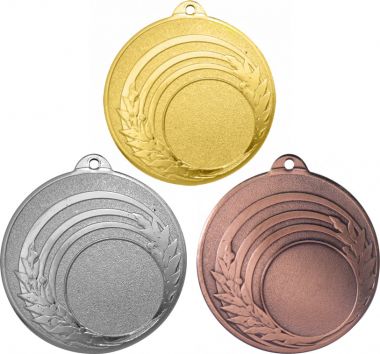 Комплект из трёх медалей №2502 (Диаметр 50 мм, металл. Место для вставок: лицевая диаметр 25 мм, обратная сторона диаметр 45 мм)