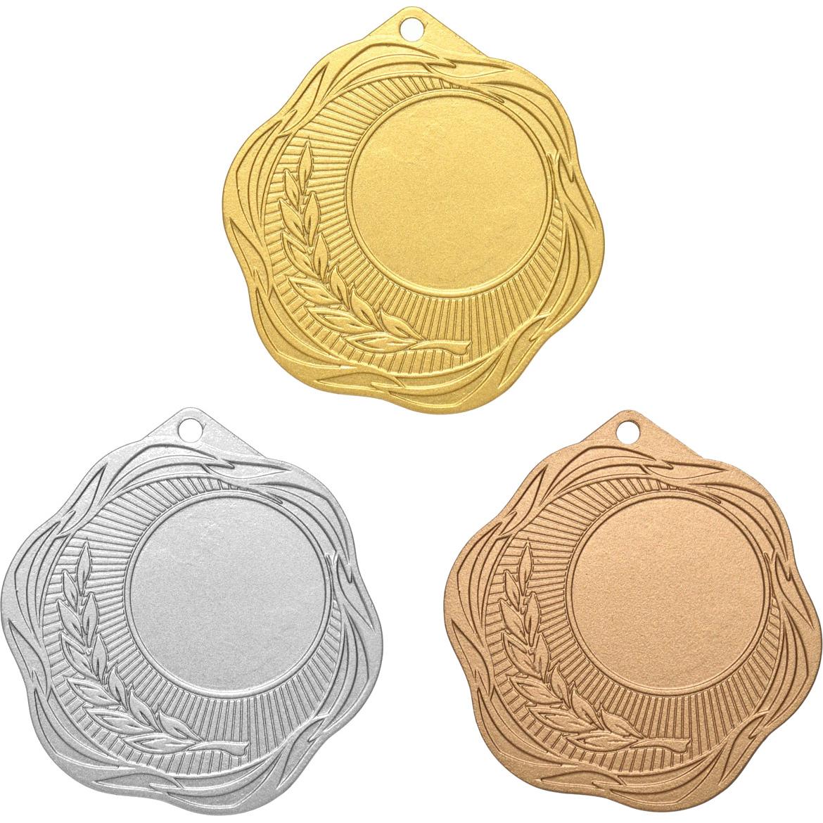 Комплект из трёх медалей №2508 (Диаметр 50 мм, металл. Место для вставок: обратная сторона диаметр 45 мм)